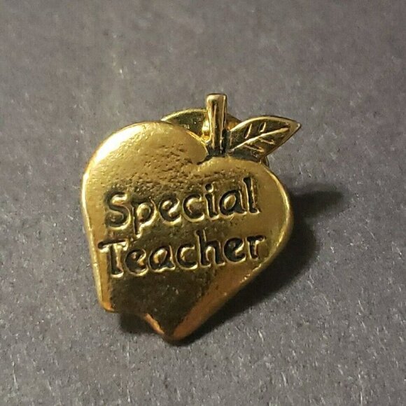 pins Jewelry - Special Teacher Gold Apple Teachers Day Lapel Pin pin back